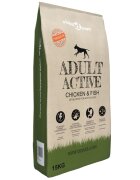 vidaXL Премиум храна за кучета Adult Active Chicken & Fish 15 кг