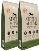 vidaXL Премиум храна за кучета Adult Active Chicken & Fish 2 бр 30 кг