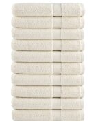 vidaXL Премиум кърпи SOLUND 10 бр кремави 100x200 см 600 gsm