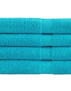 vidaXL Премиум кърпи SOLUND 4 бр тюркоаз 100x200 см 600 gsm