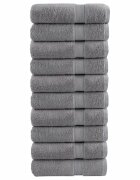 vidaXL Премиум кърпи за баня SOLUND 10 бр сиви 70x140 см 600 gsm