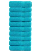 vidaXL Премиум кърпи за баня SOLUND 10 бр тюркоаз 70x140 см 600 gsm