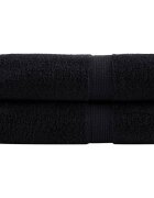 vidaXL Премиум кърпи за душ SOLUND 2 бр. Черни 70x140 см 600 г/м²