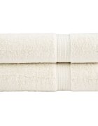 vidaXL Премиум кърпи за душ SOLUND 2 бр. кремави 70x140 см 600 г/м²