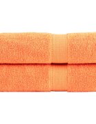 vidaXL Премиум кърпи за душ SOLUND 2 бр оранжеви 70x140 см 600 gsm