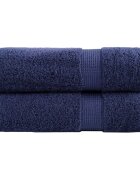 vidaXL Премиум кърпи за душ SOLUND 2 бр. тъмносини 70x140 см 600 г/м²