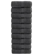 vidaXL Премиум кърпи за гости SOLUND 10 бр антрацит 30x50 см 600 gsm