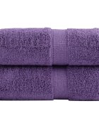 vidaXL Премиум кърпи за гости SOLUND 2 бр. лилави 30x50 см 600 г/м²