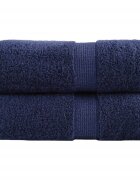 vidaXL Премиум кърпи за гости SOLUND 2 бр. тъмносини 30x50 см 600 г/м²