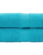 vidaXL Премиум кърпи за гости SOLUND 2 бр. тюркоазени 30x50 см 600 г/м²