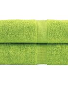 vidaXL Премиум кърпи за гости SOLUND 2 бр. ябълково зелени 30x50 см 600 г/м²