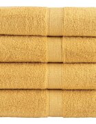 vidaXL Премиум кърпи за гости SOLUND 4 бр. Златисти 30x50 см 600 г/м²