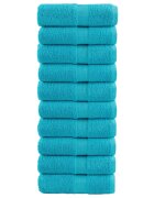 vidaXL Премиум кърпи за пране SOLUND 10 бр. тюркоазени 30x30 см 600 г/м²
