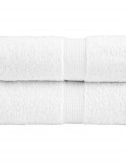 vidaXL Премиум кърпи за пране SOLUND 2 бр. бели 30x30 см 600 г/м²