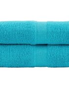 vidaXL Премиум кърпи за пране SOLUND 2 бр. тюркоазени 30x30 см 600 г/м²