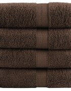 vidaXL Премиум кърпи за пране SOLUND 4 бр. кафяви 30x30 см 600 г/м²