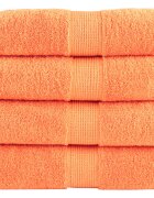 vidaXL Премиум кърпи за пране SOLUND 4 бр. оранжеви 30x30 см 600 г/м²