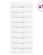 vidaXL Премиум кърпи за пране SOLUND 50 бр. бели 30x30 см 600 г/м²