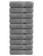 vidaXL Премиум кърпи за ръце SOLUND 10 бр сиви 50x100 см 600 gsm