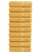 vidaXL Премиум кърпи за ръце SOLUND 10 бр злато 50x100 см 600 gsm