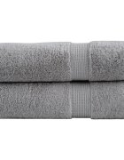 vidaXL Премиум кърпи за ръце SOLUND 2 бр. сиви 50x100 см 600 г/м²