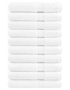 vidaXL Премиум кърпи за сауна SOLUND 10 бр бели 80x200 см 600 gsm