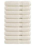vidaXL Премиум кърпи за сауна SOLUND 10 бр кремави 80x200 см 600 gsm