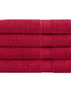 vidaXL Премиум кърпи за сауна SOLUND 4 бр червени 80x200 см 600 gsm