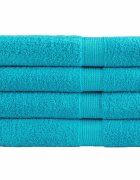 vidaXL Премиум кърпи за сауна SOLUND 4 бр тюркоаз 80x200 см 600 gsm