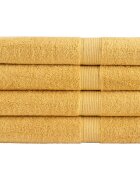 vidaXL Премиум кърпи за сауна SOLUND 4 бр злато 80x200 см 600 gsm