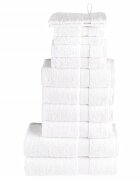 vidaXL Премиум комплект хавлии от 12 части SOLUND бял 600 gsm