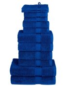 vidaXL Премиум комплект хавлии от 12 части SOLUND син 600 gsm