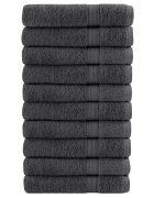 vidaXL Премиум сауна кърпи SOLUND 10 бр антрацит 80x200 см 600 gsm