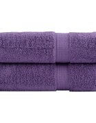 vidaXL Premium Shower Towels 2 pcs Purple 70x140 cm 600 gsm 100% Cotton - Untranslated