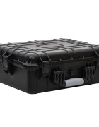 vidaXL Преносим калъф за полет черен 52x40x19 см PP