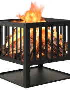 vidaXL Преносимо огнище 40x40x40 см стомана