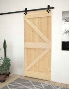 vidaXL Преплъзваща се врата 100 x 210 cm Масивна борова дървесина