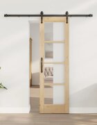 vidaXL Преплъзваща се врата 61 x 1985 см Естествен