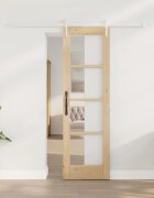 vidaXL Преплъзваща се врата 61 x 1985 см Естествен