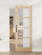 vidaXL Преплъзваща се врата 735 x 1985 см Натурално