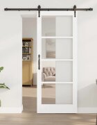vidaXL Преплъзваща се врата 83 х 211 см Бяло