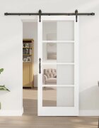vidaXL Преплъзваща се врата 83 x 202 см Бяло
