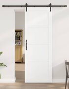 vidaXL Преплъзваща се врата 83 x 232 см Масивна борова дървесина