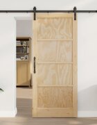 vidaXL Преплъзваща се врата 86 x 1985 см Масивна борова дървесина