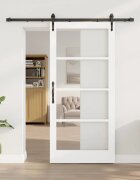 vidaXL Преплъзваща се врата 93 x 202 см Бяло