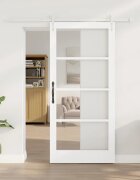 vidaXL Преплъзваща се врата 93 x 202 см Бяло
