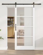 vidaXL Преплъзваща се врата 93 x 211 см Бяло