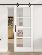 vidaXL Преплъзваща се врата Бяло 83 x 202 см