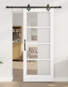 vidaXL Преплъзваща се врата Бяло 83 x 202 см