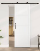 vidaXL Преплъзваща се врата Бяло и черно 83 x 232 см